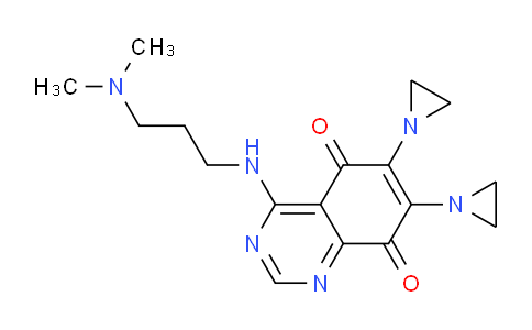 CAS No. 120075-43-6, 6,7-Di(aziridin-1-yl)-4-((3-(dimethylamino)propyl)amino)quinazoline-5,8-dione