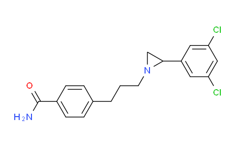 CAS No. 88961-04-0, 4-(3-(2-(3,5-Dichlorophenyl)aziridin-1-yl)propyl)benzamide