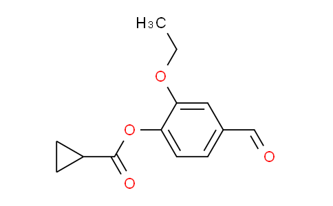 CAS No. 312525-45-4, 2-ethoxy-4-formylphenyl cyclopropanecarboxylate