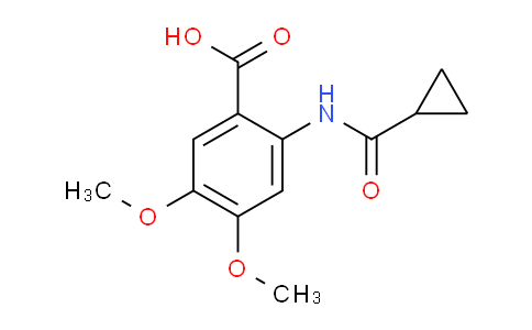 CAS No. 496913-51-0, 2-(Cyclopropanecarboxamido)-4,5-dimethoxybenzoic acid