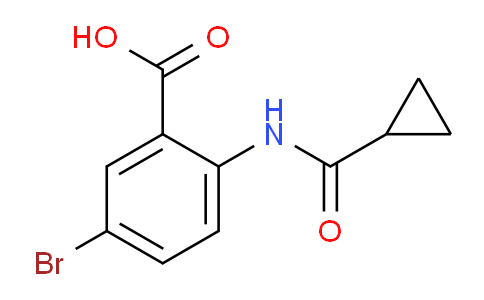 CAS No. 401462-74-6, 5-Bromo-2-(cyclopropanecarboxamido)benzoic acid