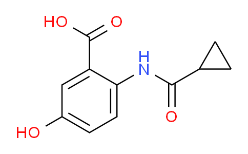 CAS No. 543695-30-3, 2-(Cyclopropanecarboxamido)-5-hydroxybenzoic acid