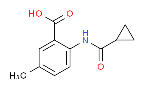 CAS No. 1016817-12-1, 2-(Cyclopropanecarboxamido)-5-methylbenzoic acid