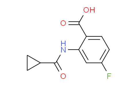 CAS No. 953753-01-0, 2-(Cyclopropanecarboxamido)-4-fluorobenzoic acid