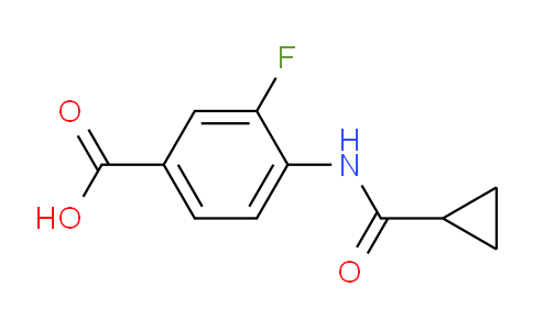 CAS No. 1314406-43-3, 4-(Cyclopropanecarboxamido)-3-fluorobenzoic acid