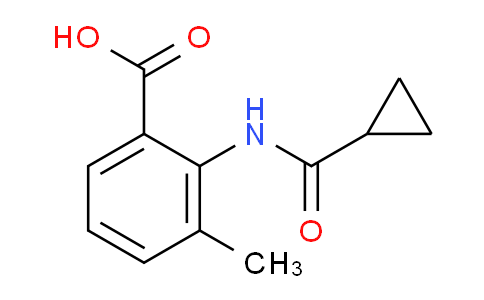 CAS No. 926249-10-7, 2-(Cyclopropanecarboxamido)-3-methylbenzoic acid