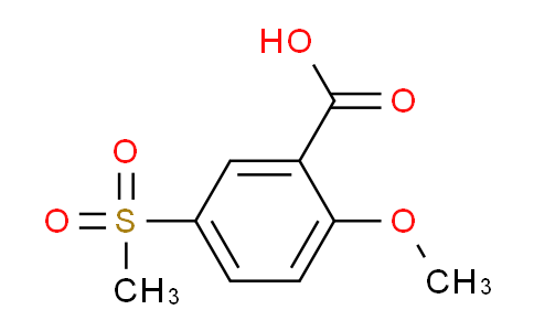 CAS No. 50390-76-6, 2-Methoxy-5-(methylsulfonyl)benzoic acid