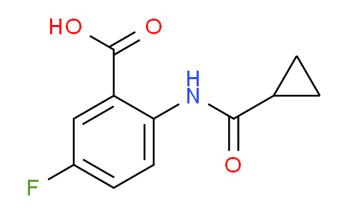 CAS No. 1016869-97-8, 2-(Cyclopropanecarboxamido)-5-fluorobenzoic acid