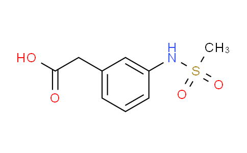 CAS No. 407640-21-5, 2-(3-(Methylsulfonamido)phenyl)acetic acid