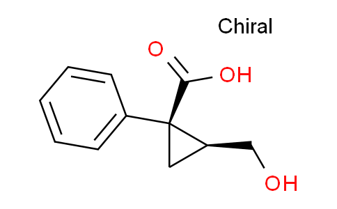 CAS No. 66823-04-9, (1R,2S)-2-(hydroxymethyl)-1-phenylcyclopropane-1-carboxylic acid