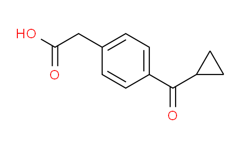 CAS No. 35981-68-1, 2-(4-(cyclopropanecarbonyl)phenyl)acetic acid
