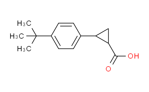 CAS No. 445029-32-3, 2-(4-(tert-butyl)phenyl)cyclopropane-1-carboxylic acid