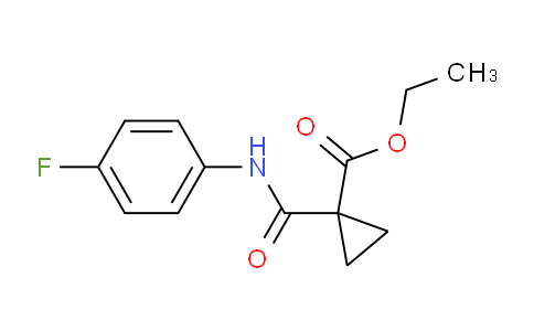 CAS No. 20650-07-1, ethyl 1-((4-fluorophenyl)carbamoyl)cyclopropane-1-carboxylate