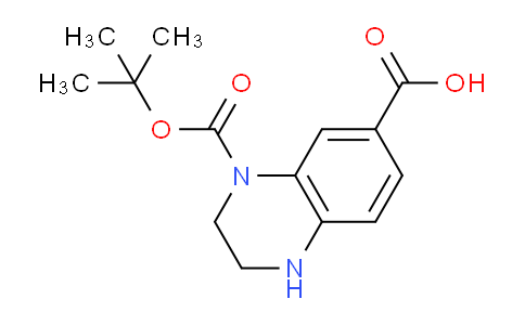 CAS No. 1185051-01-7, 4-(tert-Butoxycarbonyl)-1,2,3,4-tetrahydroquinoxaline-6-carboxylic acid