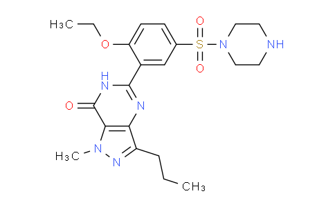 CAS No. 139755-82-1, 5-(2-Ethoxy-5-(piperazin-1-ylsulfonyl)phenyl)-1-methyl-3-propyl-1H-pyrazolo[4,3-d]pyrimidin-7(6H)-one