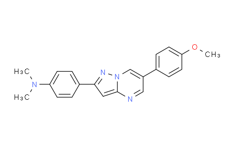 CAS No. 893613-37-1, 4-(6-(4-Methoxyphenyl)pyrazolo[1,5-a]pyrimidin-2-yl)-N,N-dimethylaniline