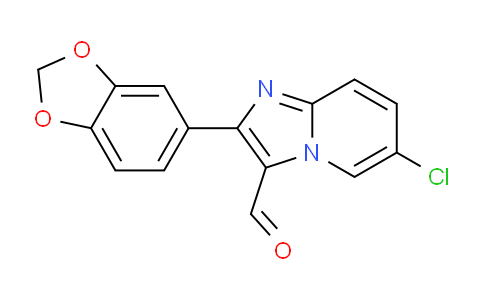 CAS No. 893612-37-8, 2-(Benzo[d][1,3]dioxol-5-yl)-6-chloroimidazo[1,2-a]pyridine-3-carbaldehyde
