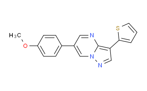 CAS No. 893613-13-3, 6-(4-Methoxyphenyl)-3-(thiophen-2-yl)pyrazolo[1,5-a]pyrimidine