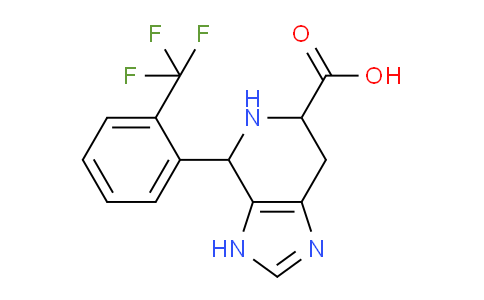 CAS No. 1044177-04-9, 4-(2-(Trifluoromethyl)phenyl)-4,5,6,7-tetrahydro-3H-imidazo[4,5-c]pyridine-6-carboxylic acid