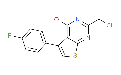 CAS No. 852400-39-6, 2-(Chloromethyl)-5-(4-fluorophenyl)thieno[2,3-d]pyrimidin-4-ol