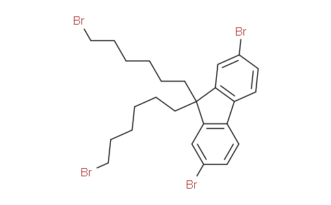CAS No. 570414-33-4, 2,7-Dibromo-9,9-bis(6-bromohexyl)-9H-fluorene