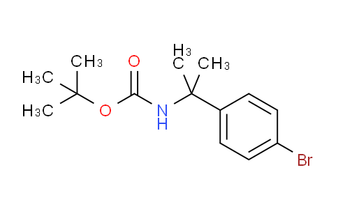 CAS No. 214973-83-8, tert-Butyl 2-(4-bromophenyl)propan-2-ylcarbamate