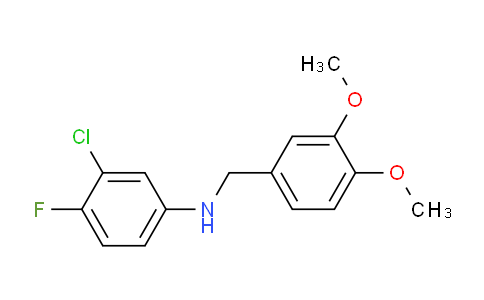 CAS No. 416865-75-3, 3-chloro-N-[(3,4-dimethoxyphenyl)methyl]-4-fluoroaniline