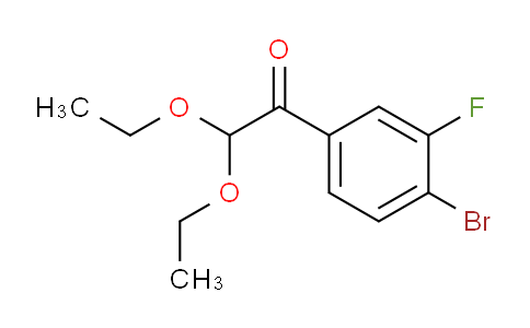 CAS No. 1006875-90-6, Ethanone, 1-(4-bromo-3-fluorophenyl)-2,2-diethoxy-