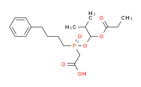 CAS No. 123599-78-0, 2-[(2-methyl-1-propanoyloxypropoxy)-(4-phenylbutyl)phosphoryl]acetic acid