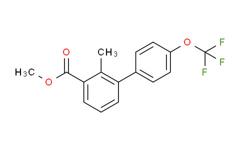 CAS No. 1630035-51-6, methyl 2-methyl-3-[4-(trifluoromethoxy)phenyl]benzoate