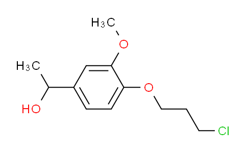 CAS No. 1308246-54-9, 1-[4-(3-chloropropoxy)-3-methoxyphenyl]ethanol