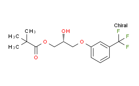 CAS No. 1420790-89-1, (R)-2-hydroxy-3-(3-(trifluoromethyl)phenoxy)propyl pivalate