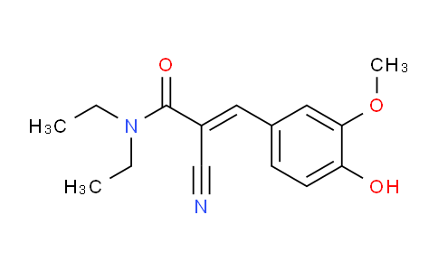 CAS No. 893419-47-1, 2-cyano-N,N-diethyl-3-(4-hydroxy-3-methoxyphenyl)acrylamide
