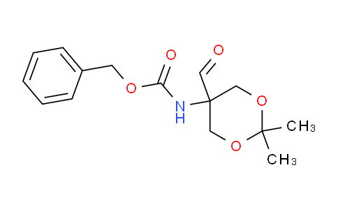 CAS No. 1313876-83-3, benzyl (5-formyl-2,2-dimethyl-1,3-dioxan-5-yl)carbamate
