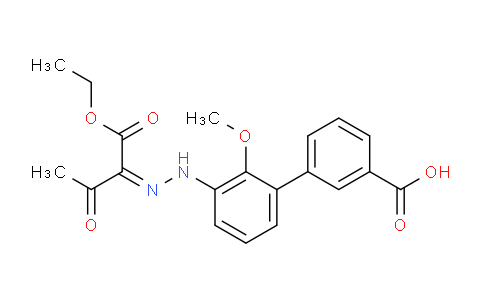 CAS No. 1437383-36-2, (Z)-3'-(2-(1-ethoxy-1,3-dioxobutan-2-ylidene)hydrazinyl)-2'-methoxy-[1,1'-biphenyl]-3-carboxylic acid