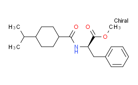 CAS No. 105746-47-2, methyl (2R)-3-phenyl-2-[(4-propan-2-ylcyclohexanecarbonyl)amino]propanoate