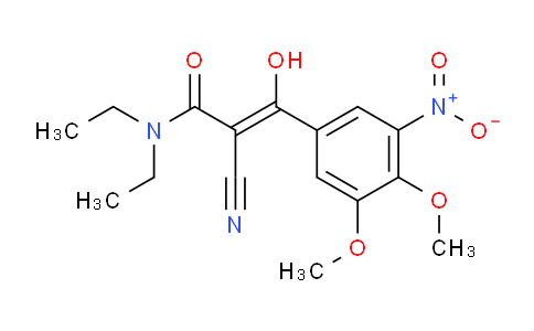 CAS No. 1067233-92-4, 2-Propenamide, 2-cyano-3-(3,4-dimethoxy-5-nitrophenyl)-N,N-diethyl-3-hydroxy-