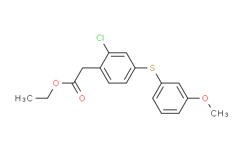 CAS No. 509089-11-6, ethyl 2-(2-chloro-4-((3-methoxyphenyl)thio)phenyl)acetate