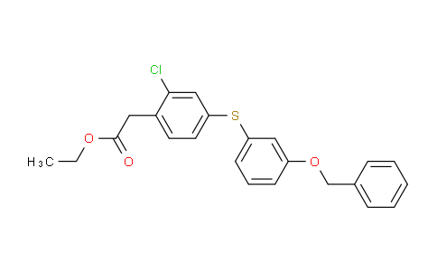CAS No. 509089-12-7, ethyl 2-(4-((3-(benzyloxy)phenyl)thio)-2-chlorophenyl)acetate