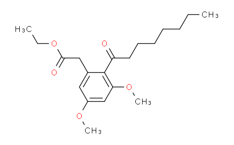 CAS No. 1004304-41-9, Ethyl 2-(3,5-dimethoxy-2-octanoylphenyl)acetate