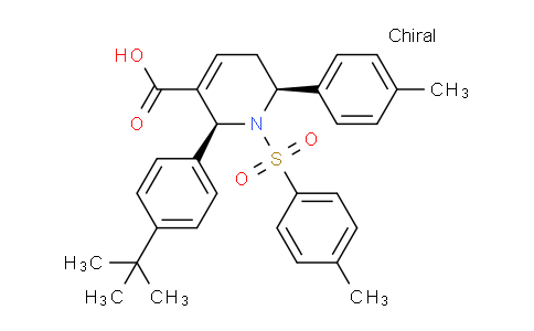 CAS No. 942285-55-4, (2S,6S)-6-(4-tert-butylphenyl)-2-(4-methylphenyl)-1-(4-methylphenyl)sulfonyl-3,6-dihydro-2H-pyridine-5-carboxylic acid