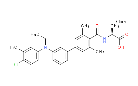 CAS No. 1233332-14-3, 2(S)-({3'-[1(R)-(4-Chloro-3-methyl-phenyl)-ethylamino]-3,5-dimethyl-biphenyl-4-carbonyl}-amino)-propionic acid