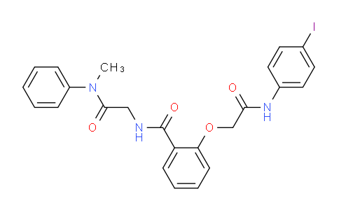 CAS No. 1462267-07-7, 2-(2-((4-Iodophenyl)amino)-2-oxoethoxy)-N-(2-(methyl(phenyl)amino)-2-oxoethyl)benzamide