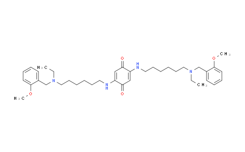 CAS No. 616885-87-1, 2,5-Bis[6-[ethyl-[(2- methoxyphenyl)methyl]amino]hexylamino]cyclohexa-2,5- diene-1,4-dione