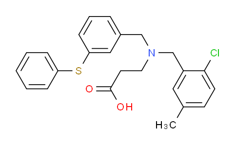 CAS No. 867207-49-6, N-(2-Chloro-5-methylbenzyl)-N-[3-(phenylthio)benzyl]- beta-alanine
