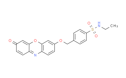 CAS No. 1913291-02-7, N-Ethyl-4-(((3-oxo-3H-phenoxazin-7-yl)oxy)methyl)benzenesulfonamide