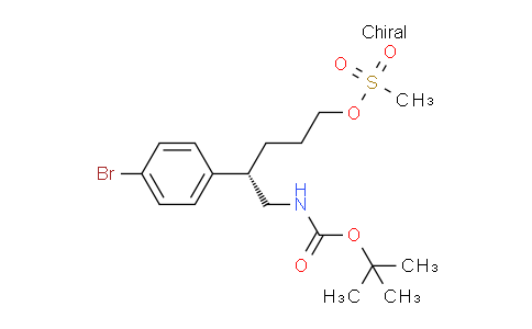 CAS No. 1476776-66-5, Carbamic acid,N-[(2S)-2-(4-bromophenyl)-5-[(methylsulfonyl)oxy]pentyl]-, 1,1-dimethylethyl ester