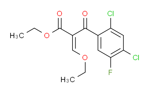 CAS No. 86483-52-5, ethyl 2-(2,4-dichloro-5-fluorobenzoyl)-3-ethoxyprop-2-enoate