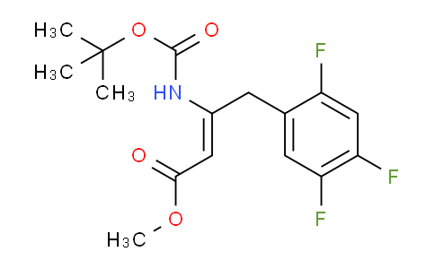 CAS No. 1151240-93-5, 2-Butenoic acid, 3-[[(1,1-dimethylethoxy)carbonyl]amino]-4-(2,4,5-trifluorophenyl)-, methyl ester