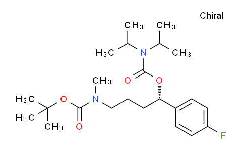 CAS No. 1352344-88-7, (S)-4-((tert-butoxycarbonyl)(methyl)amino)-1-(4-fluorophenyl)butyl diisopropylcarbamate
